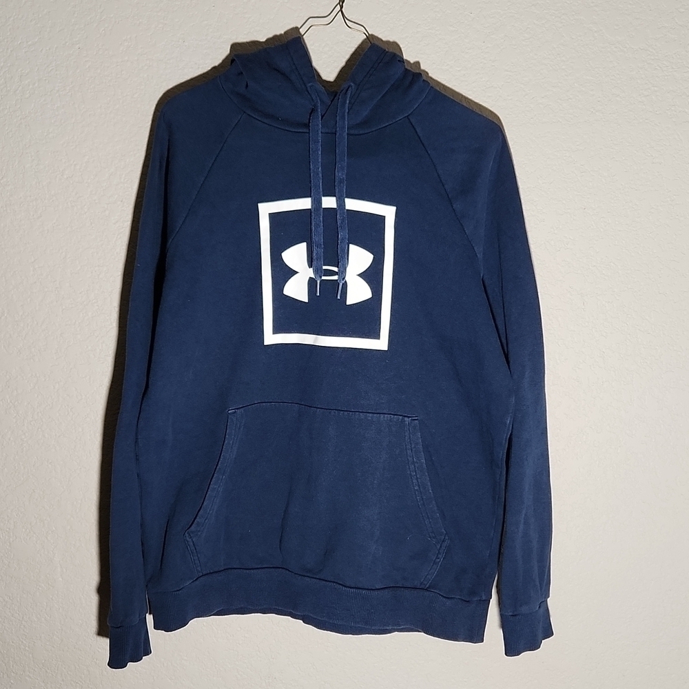 Under Armour Mens Hoodie Size M Navy Blue White